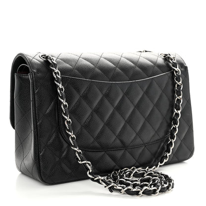 Chanel Caviar Quilted Jumbo Double Flap Black 3 of 10
