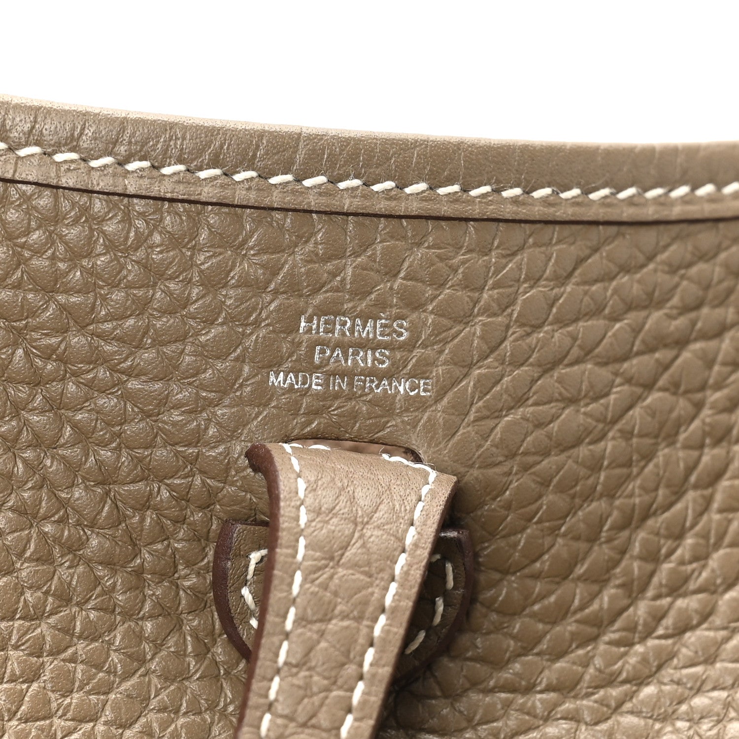 Hermes Taurillon Clemence Amazone Evelyne TPM Etoupe Bleu Indigo 6 of 10