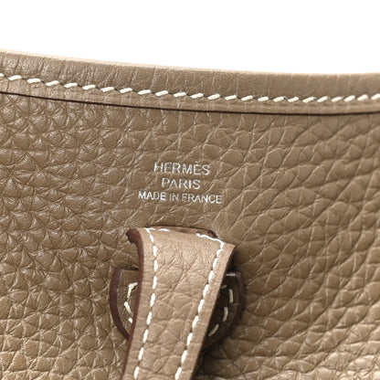 Hermes Taurillon Clemence Amazone Evelyne TPM Etoupe Bleu Indigo 6 of 10