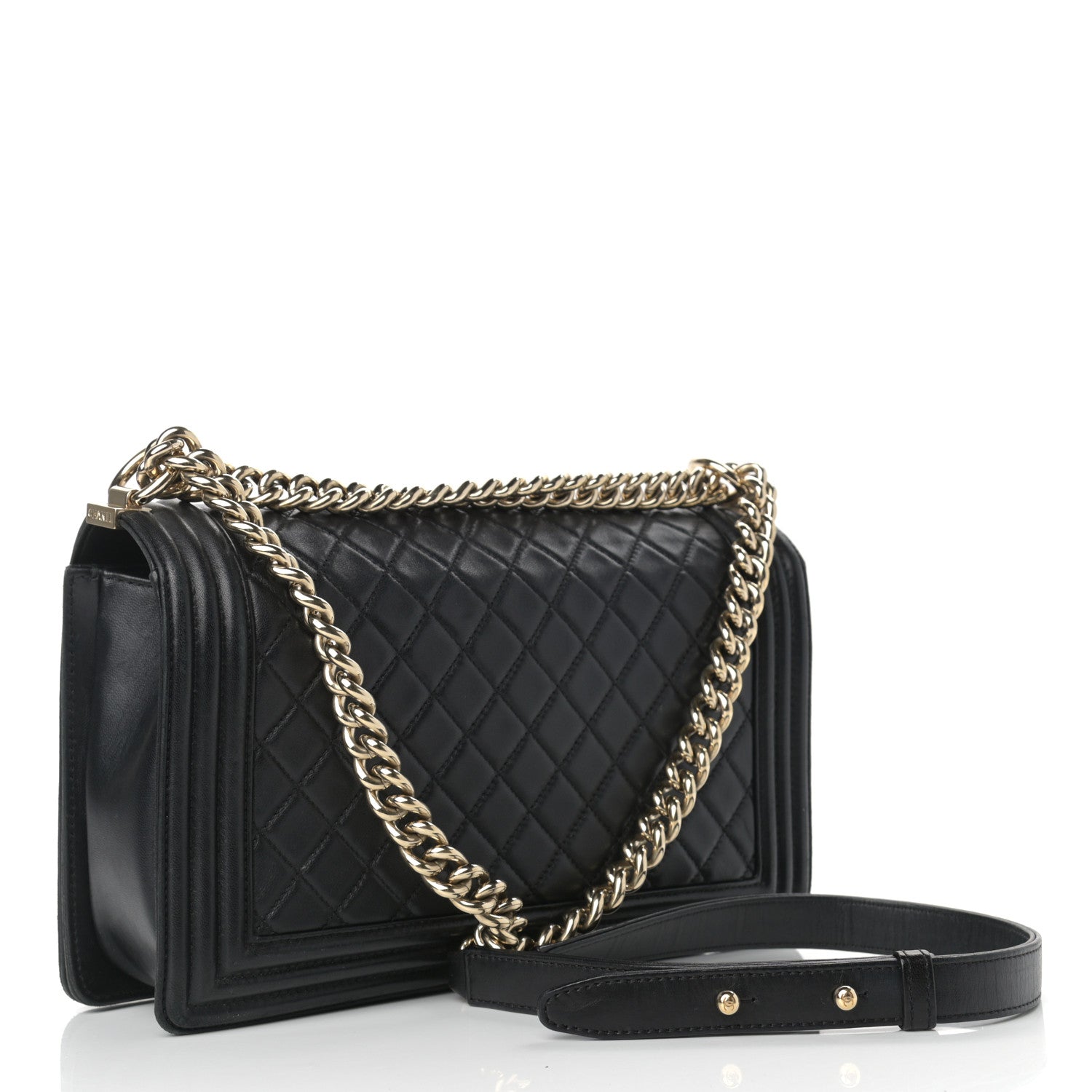Chanel Lambskin Quilted New Medium Boy Flap Black 3 of 17
