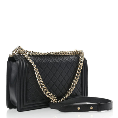 Chanel Lambskin Quilted New Medium Boy Flap Black 3 of 17