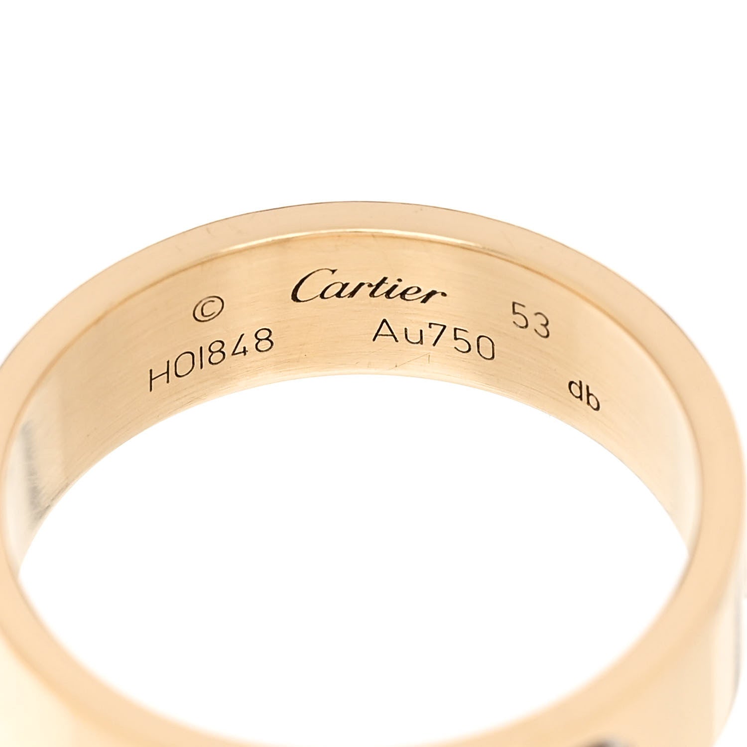 Cartier 18K Yellow Gold 5.5mm LOVE Ring 53 6.5 4 of 5