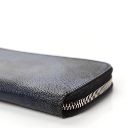 Louis Vuitton Damier Cobalt Camouflage Zippy Wallet Vertical Blue 7 of 9