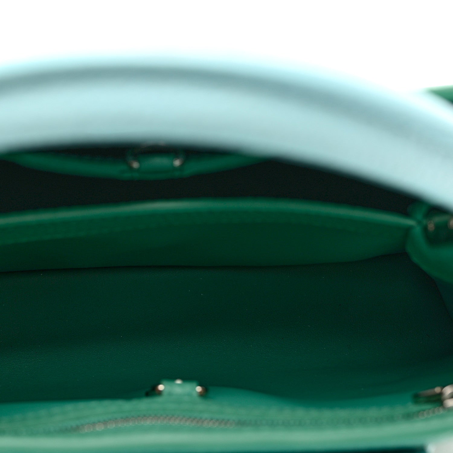 Louis Vuitton Taurillon Capucines BB Bleu Vert 4 of 9