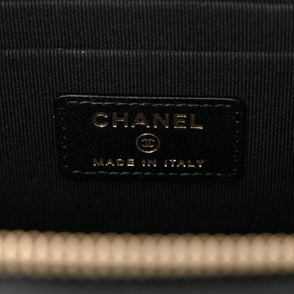 Chanel Lambskin Quilted Small Vanity Case With Chain Black 6 of 11
