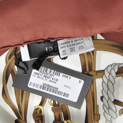 Gucci Silk Briglie Square Scarf Burgundy 5 of 6