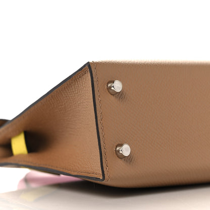 Hermes Epsom Mini Kelly Sellier 20 Chai Mauve Sylvestre Lime 6 of 31