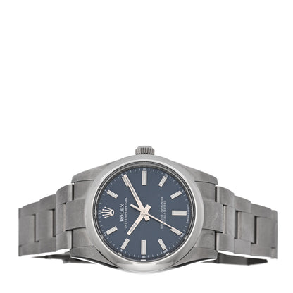 Rolex Stainless Steel 34mm Oyster Perpetual Watch Bright Blue 2 of 5