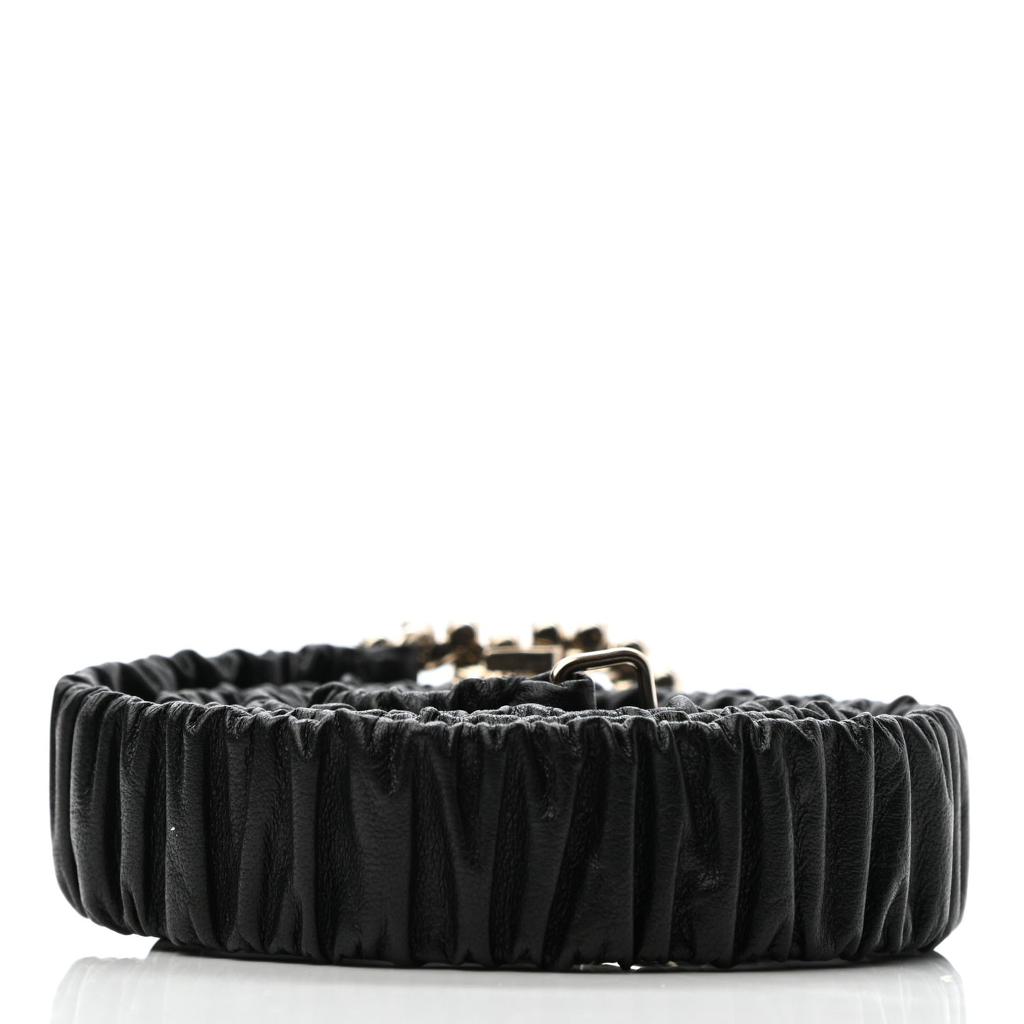 Lambskin Crystal CC Belt 90 36 Black