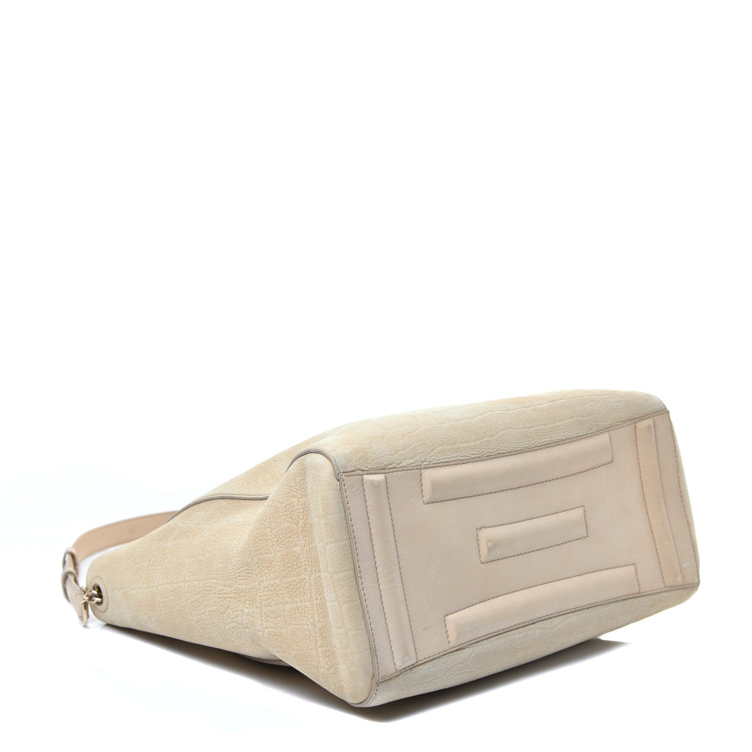 Givenchy Nubuck Crocodile Embossed Elme Tote Beige 4 of 11