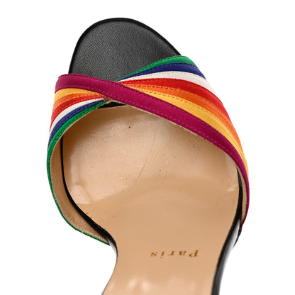 Christian Louboutin Shiny Nappa Naseeba 120 Sandals 38.5 Multicolor Black 8 of 11