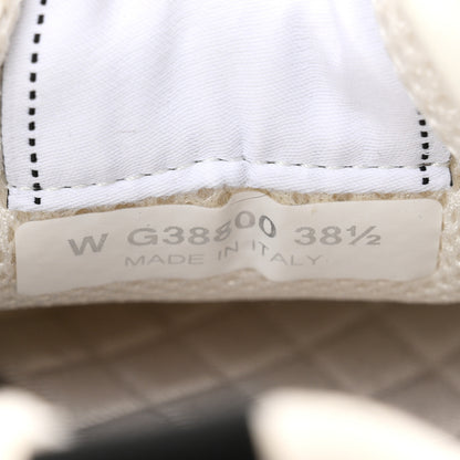 Chanel Calfskin Mesh Lycra Suede Womens Logo Sneakers 38.5 White 8 of 10