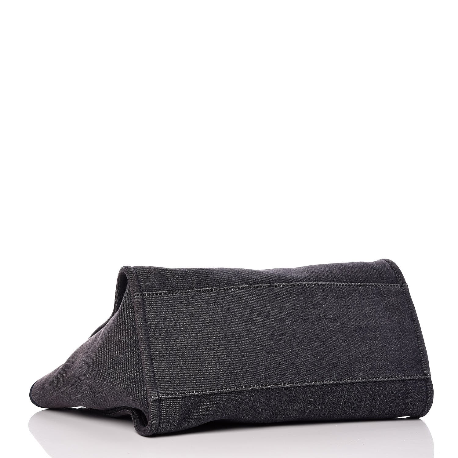 Chanel Denim Large Deauville Tote Dark Blue 5 of 10