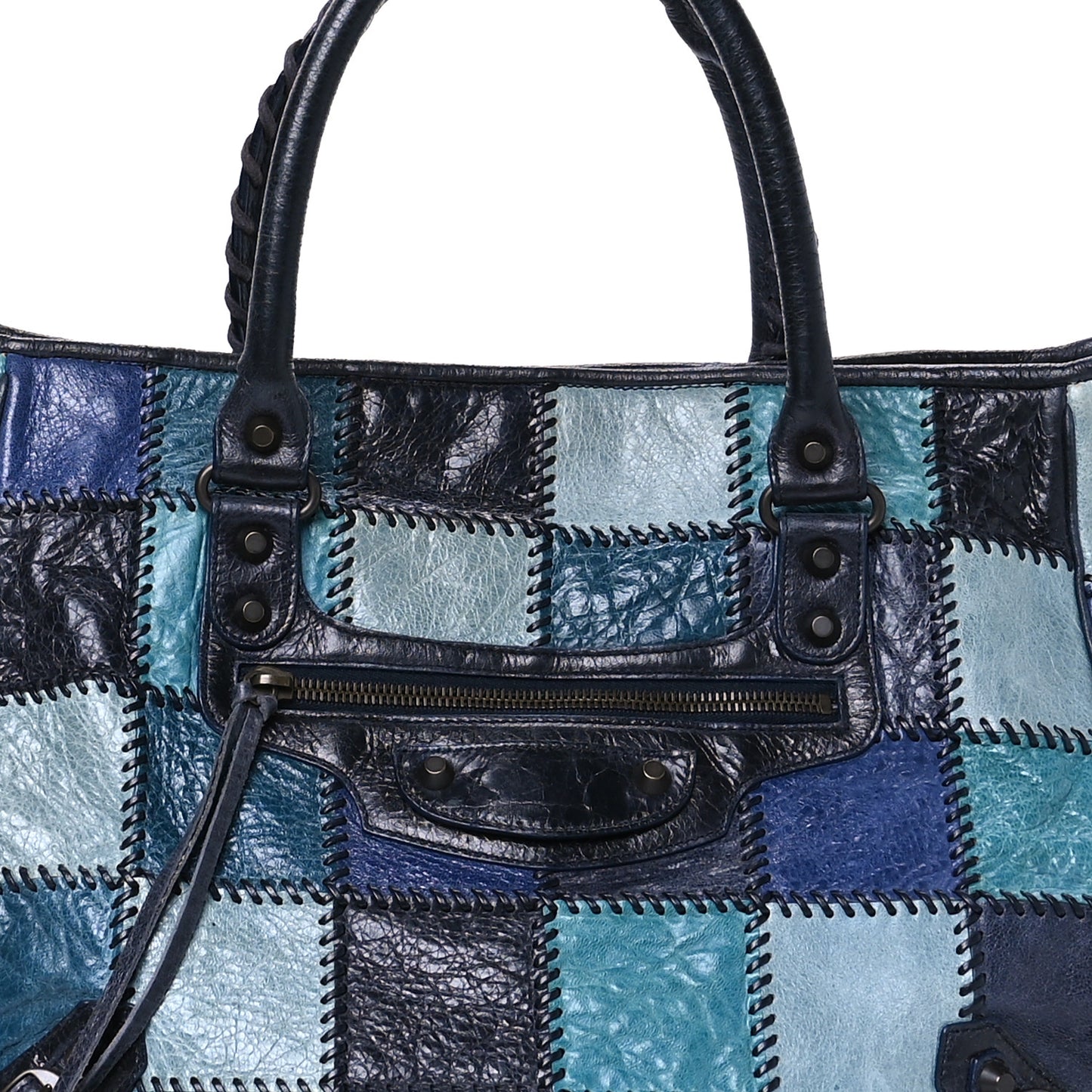 Patchwork Large Sunday Tote Bleu Multicolor