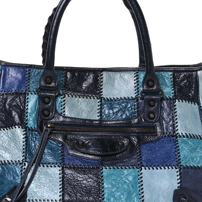 Balenciaga Patchwork Large Sunday Tote Bleu Multicolor 9 of 15
