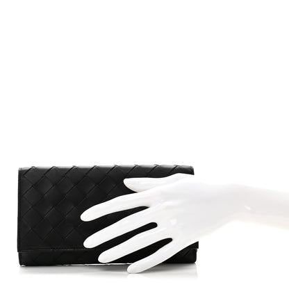 Bottega Veneta Nappa Intrecciato Continental Flap Wallet Black 2 of 7