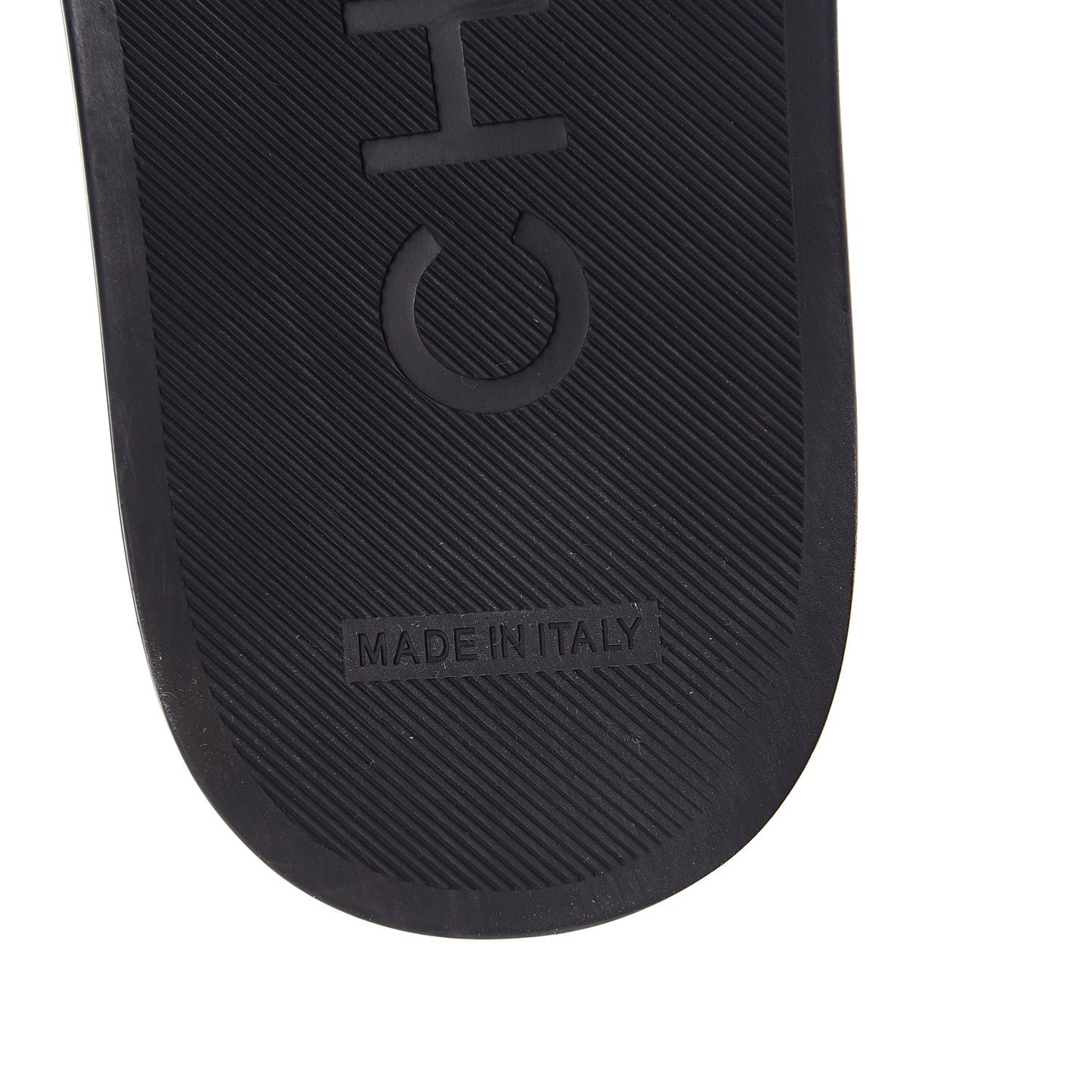 Canvas Chain Flat Sandals 36 Marine
