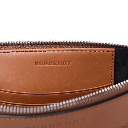 Burberry Mega Check Peyton Crossbody Clutch Bag Saddle Brown 5 of 12
