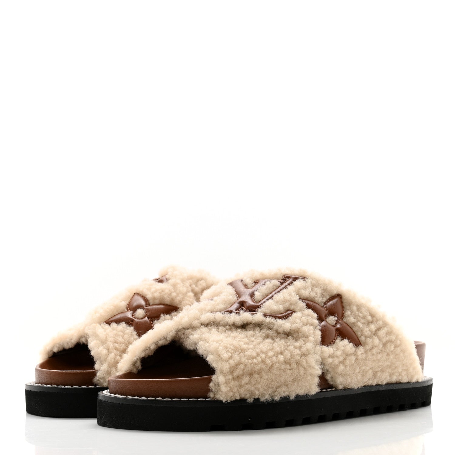 Louis Vuitton Shearling Paseo Flat Comfort Mule 36 Brown 3 of 9