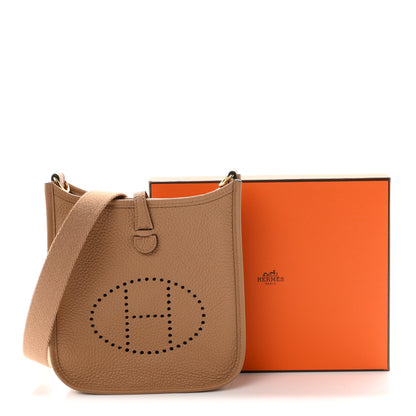 Hermes Taurillon Clemence Amazone Evelyne TPM Chai 11 of 11