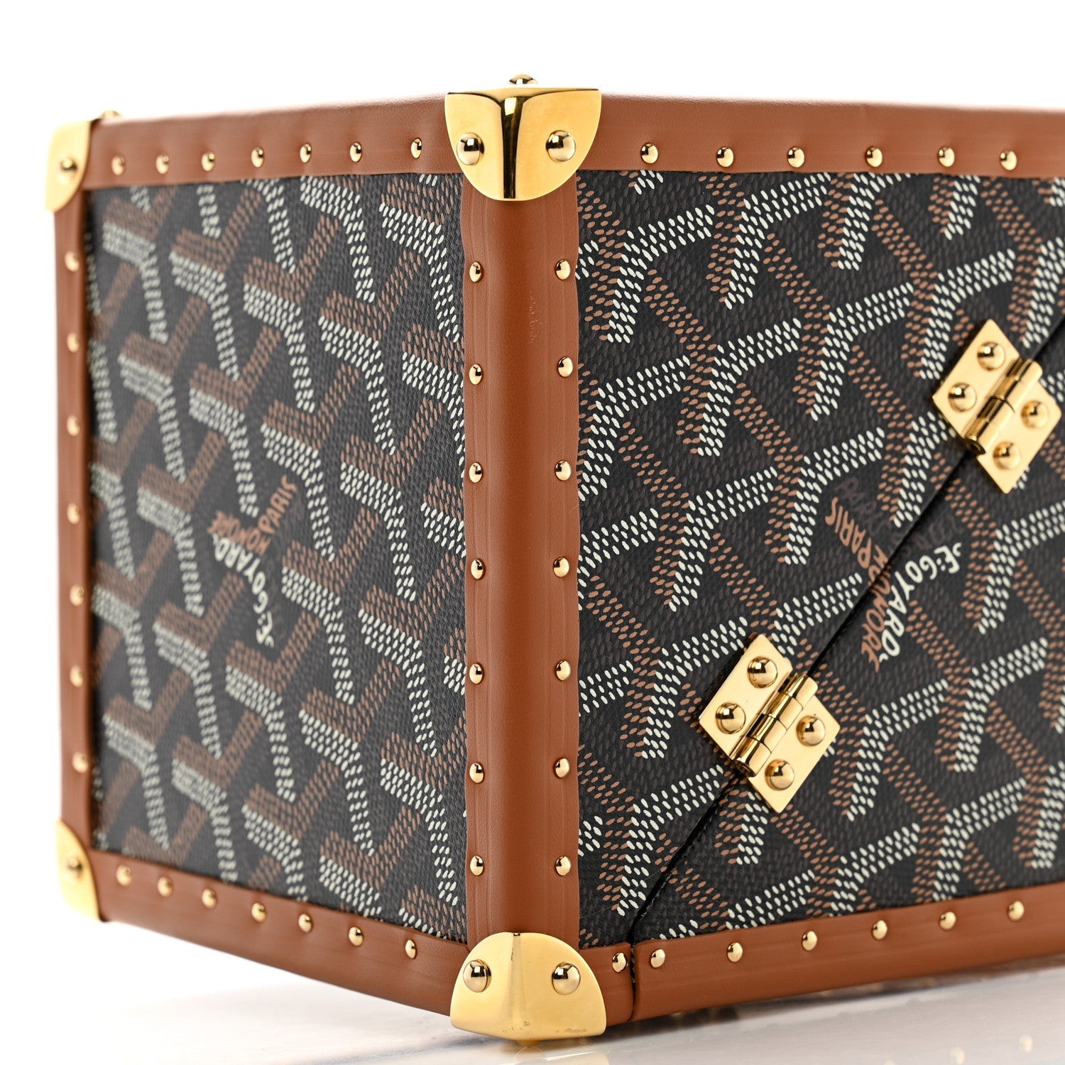 Goyard Goyardine De Trunk Bag Black Gold 9 of 9
