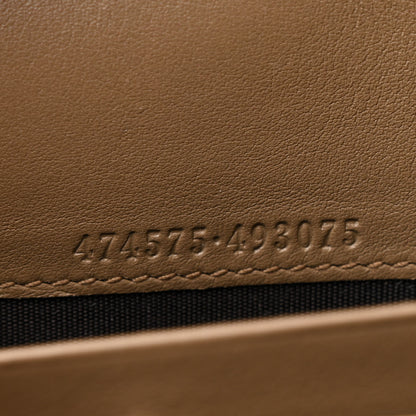 Gucci Velvet Matelasse GG Marmont Chain Wallet Taupe 9 of 15