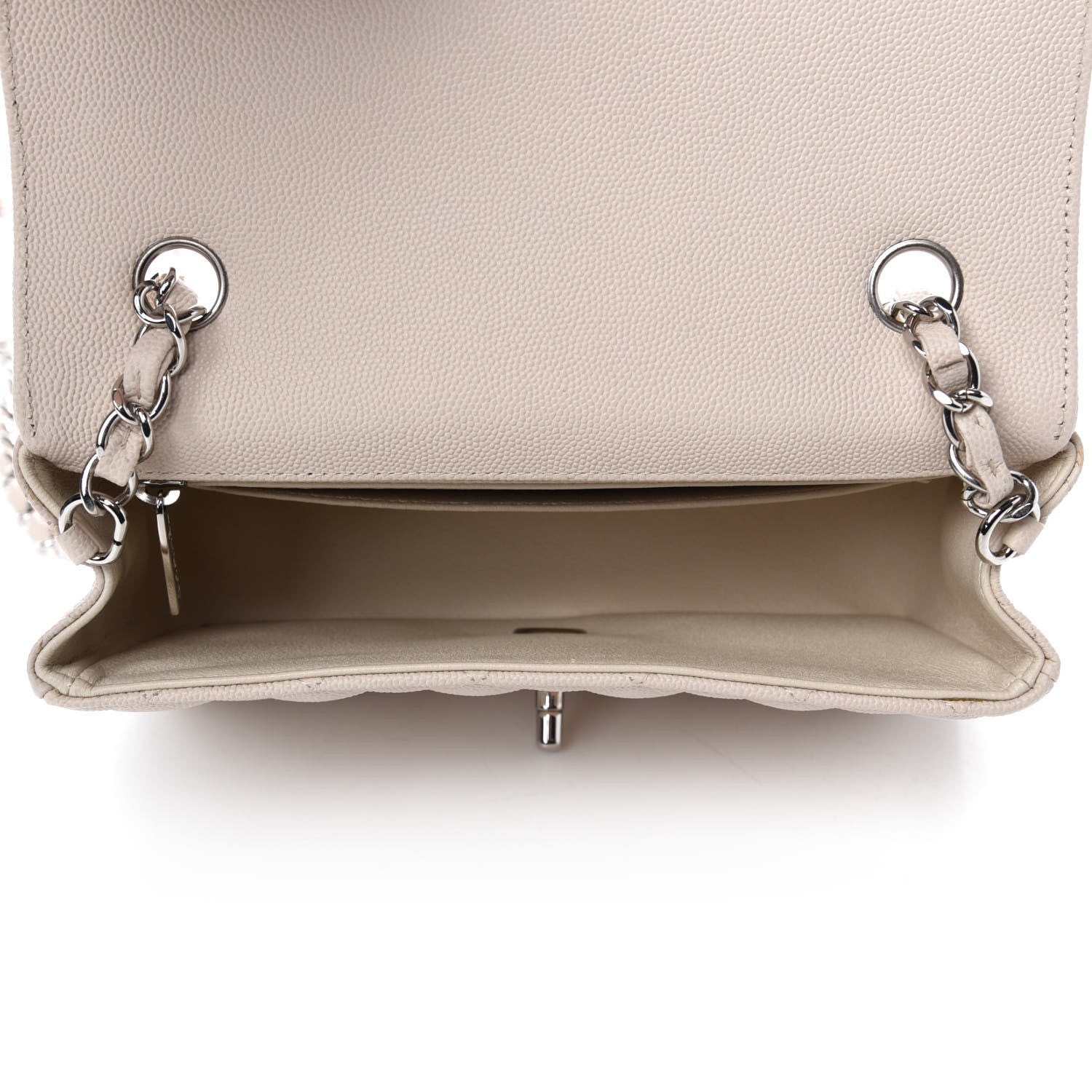 Chanel Caviar Quilted Mini Rectangular Flap White 5 of 11