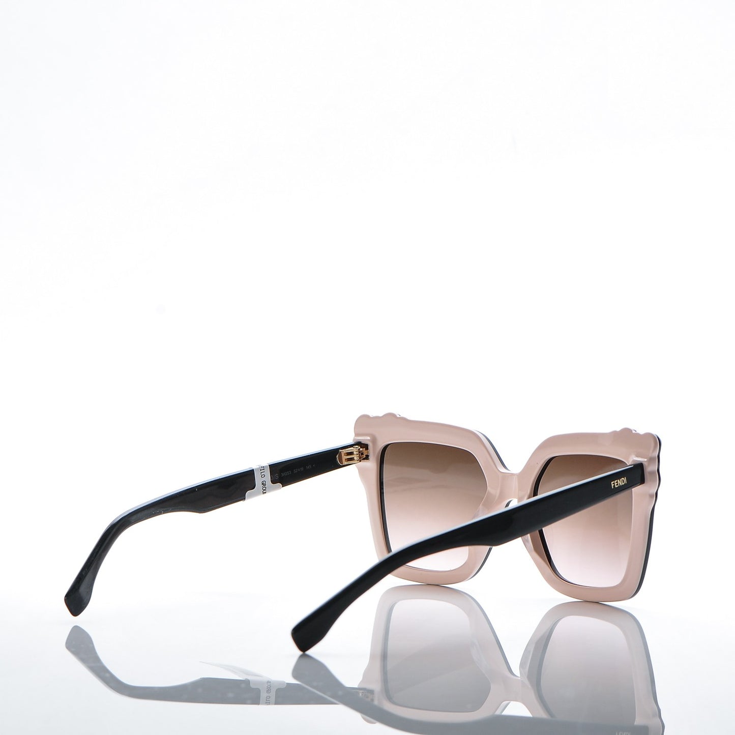 Studded Square Cat Eye Sunglasses FF 0260/S Black Pink