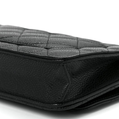 Chanel Caviar Quilted Wallet On Chain WOC Black 11 of 13