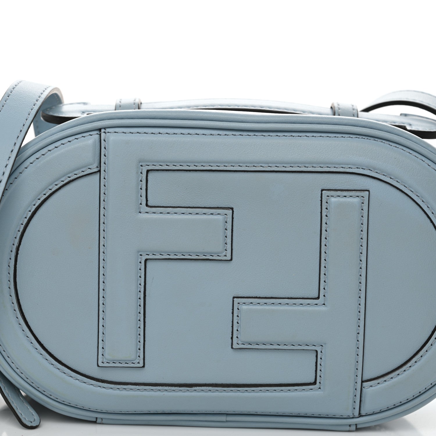 Fendi Vitello Grace Camoscio O'Lock Mini Camera Case Azzurro Baby 8 of 11