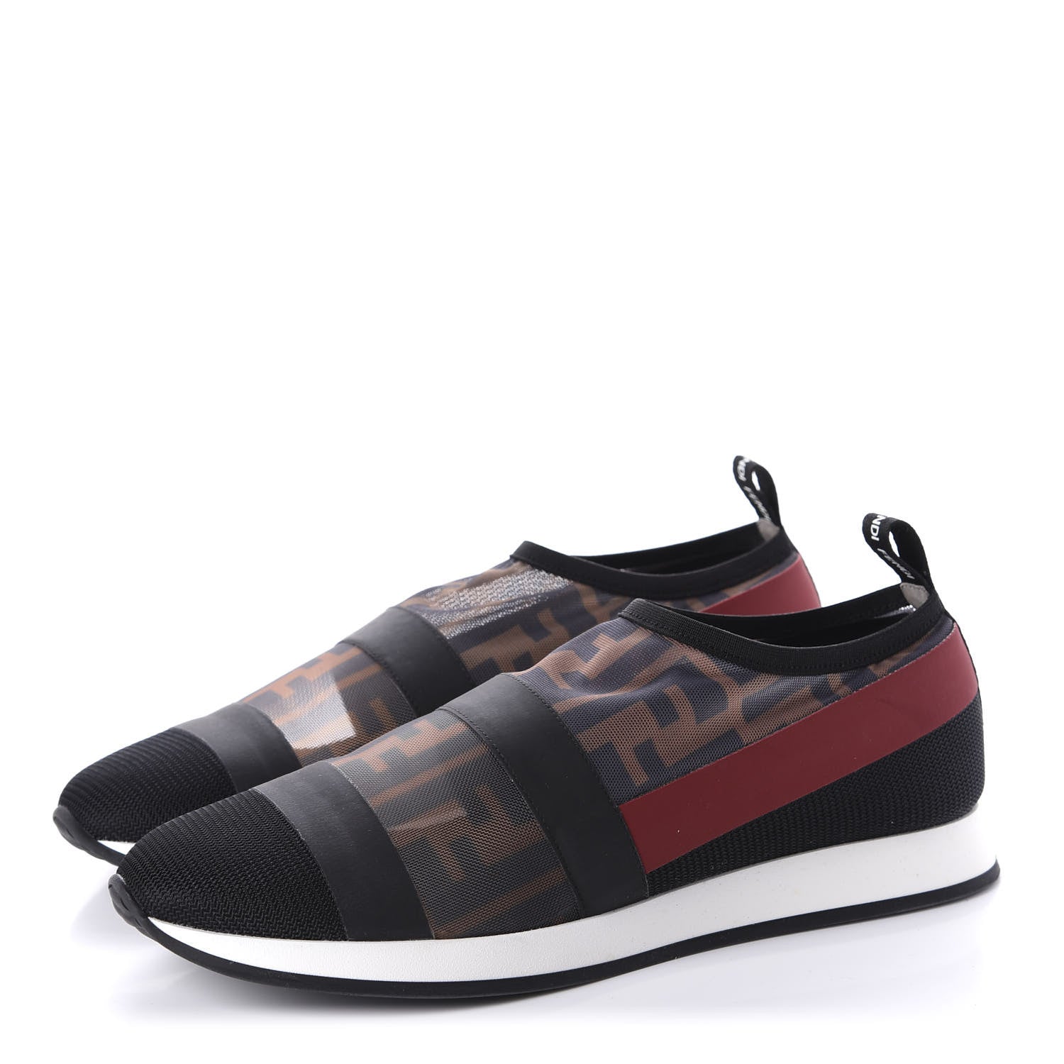 Fendi Technical Mesh FF Sneakers 37 Tobacco Red 3 of 9