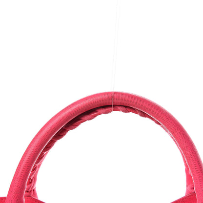 Balenciaga Calfskin Lizard Embossed Classic Silver Hardware City Rose Fluo 21 of 22