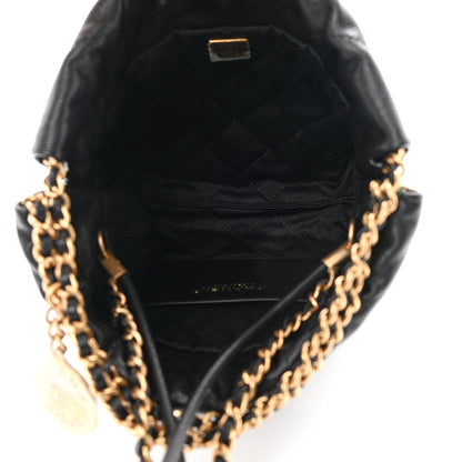Chanel Shiny Caviar Quilted Monochrome Mini Chanel 22 Black 5 of 11