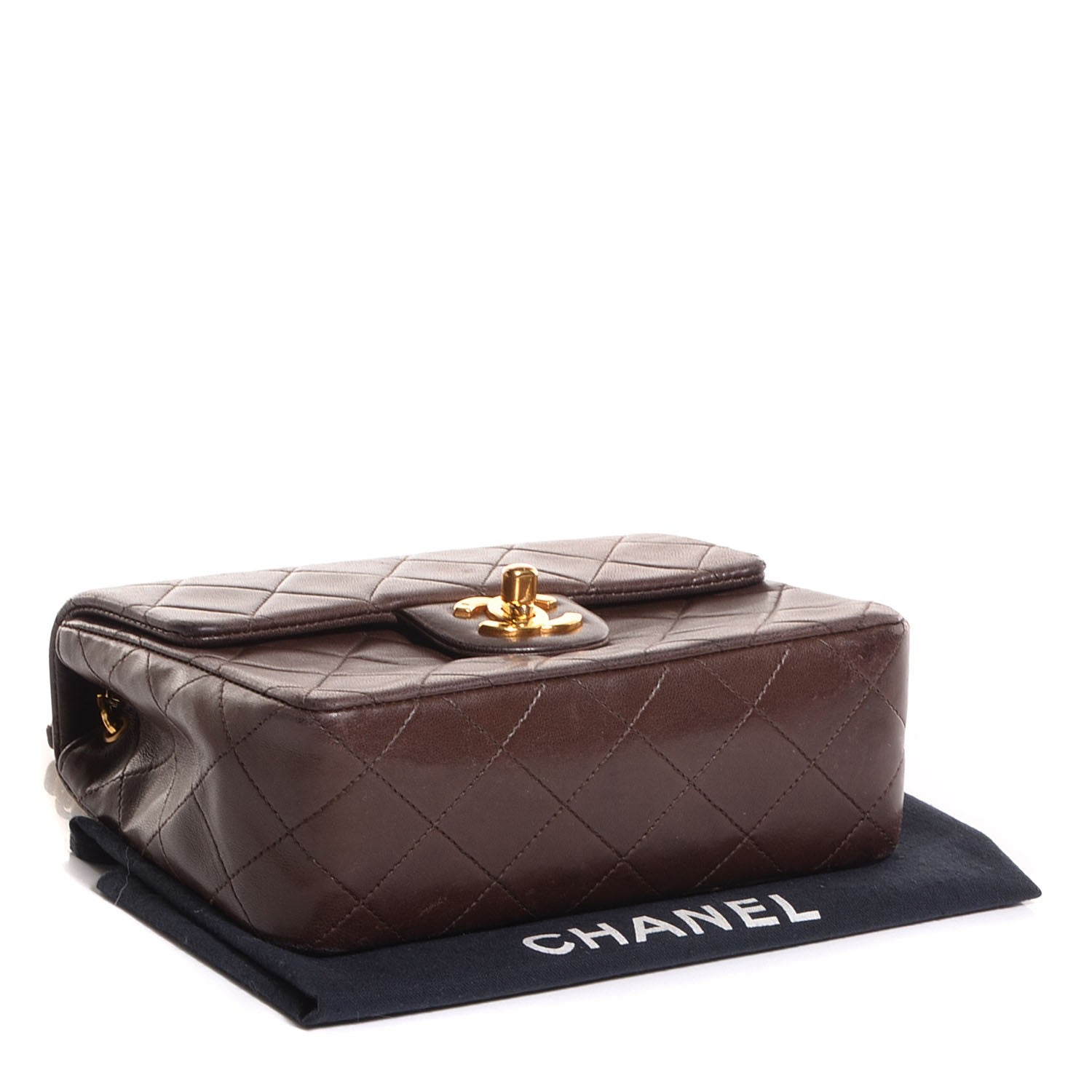 Chanel Lambskin Quilted Mini Square Flap Brown 4 of 10