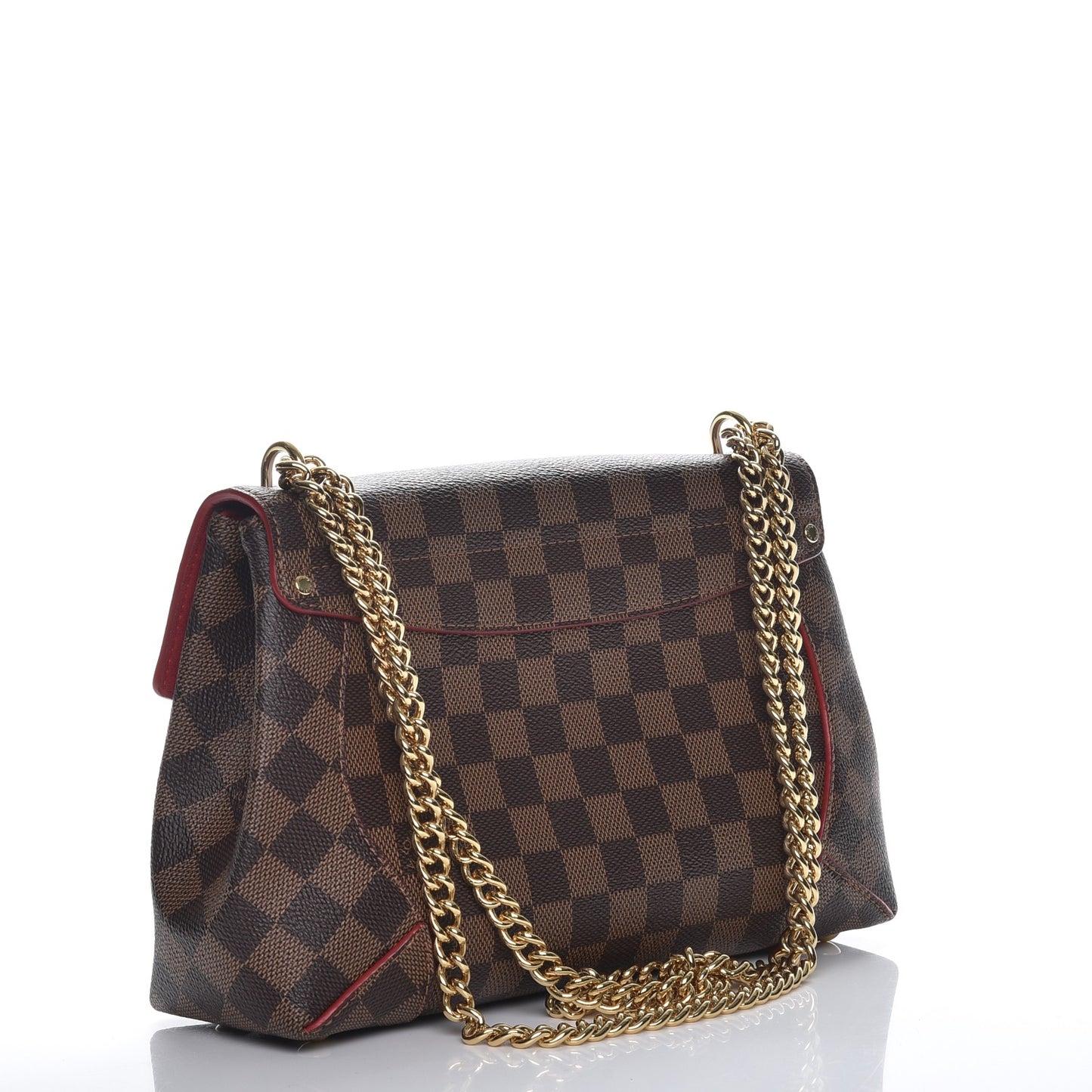 Damier Ebene Caissa Clutch Cherry