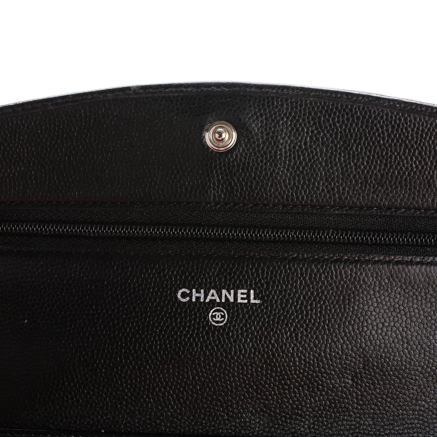 Chanel Caviar Sevruga Wallet On Chain WOC Black 5 of 8