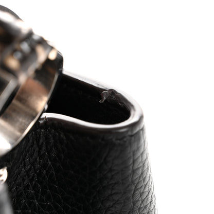 Louis Vuitton Taurillon Snakeskin Capucines MM Black 10 of 10