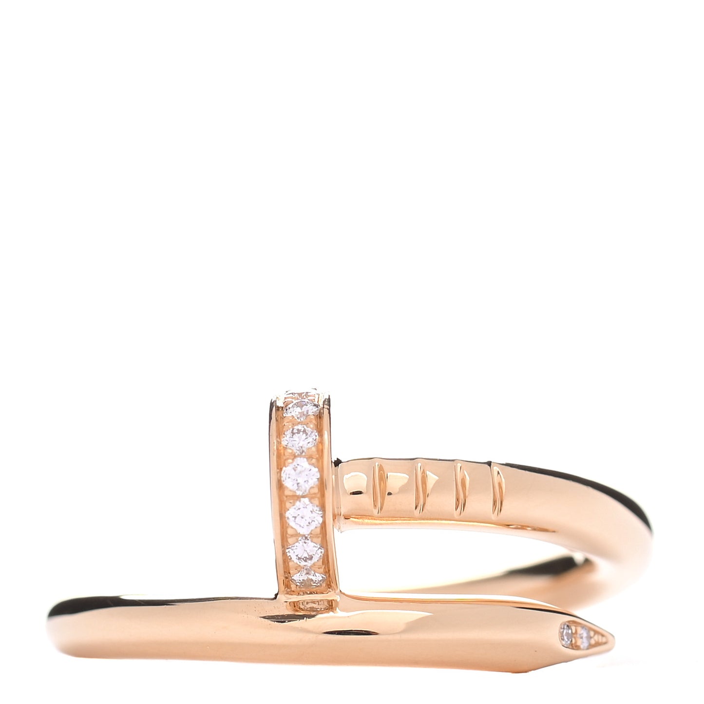 18K Yellow Gold Diamond Juste Un Clou Ring 54 7