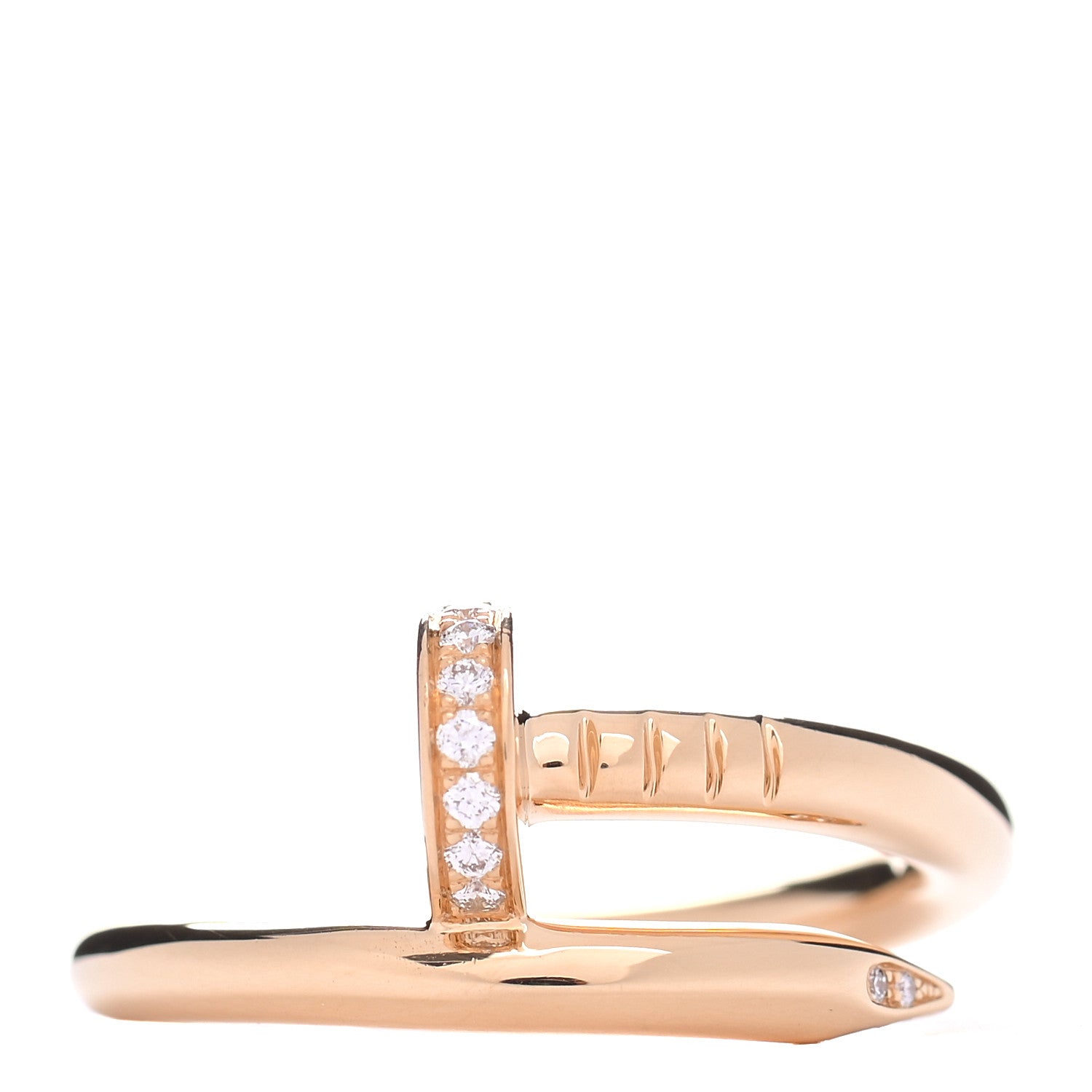Cartier 18K Yellow Gold Diamond Juste Un Clou Ring 54 7 1 of 5