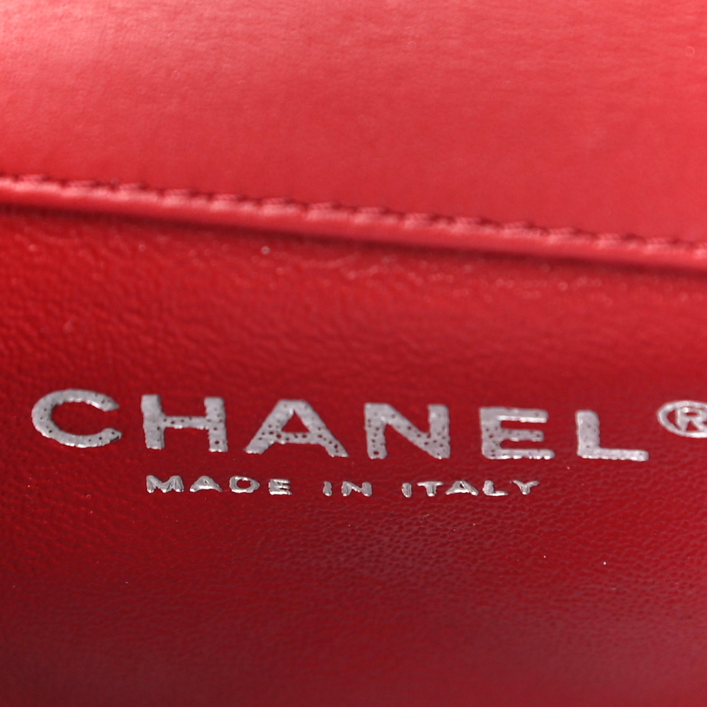 Patent Calfskin Quilted Extra Mini Rectangular Flap Red