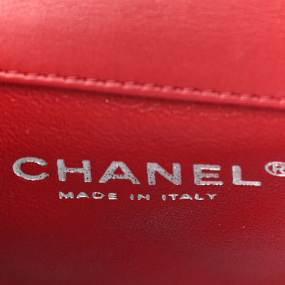 Chanel Patent Calfskin Quilted Extra Mini Rectangular Flap Red 6 of 11