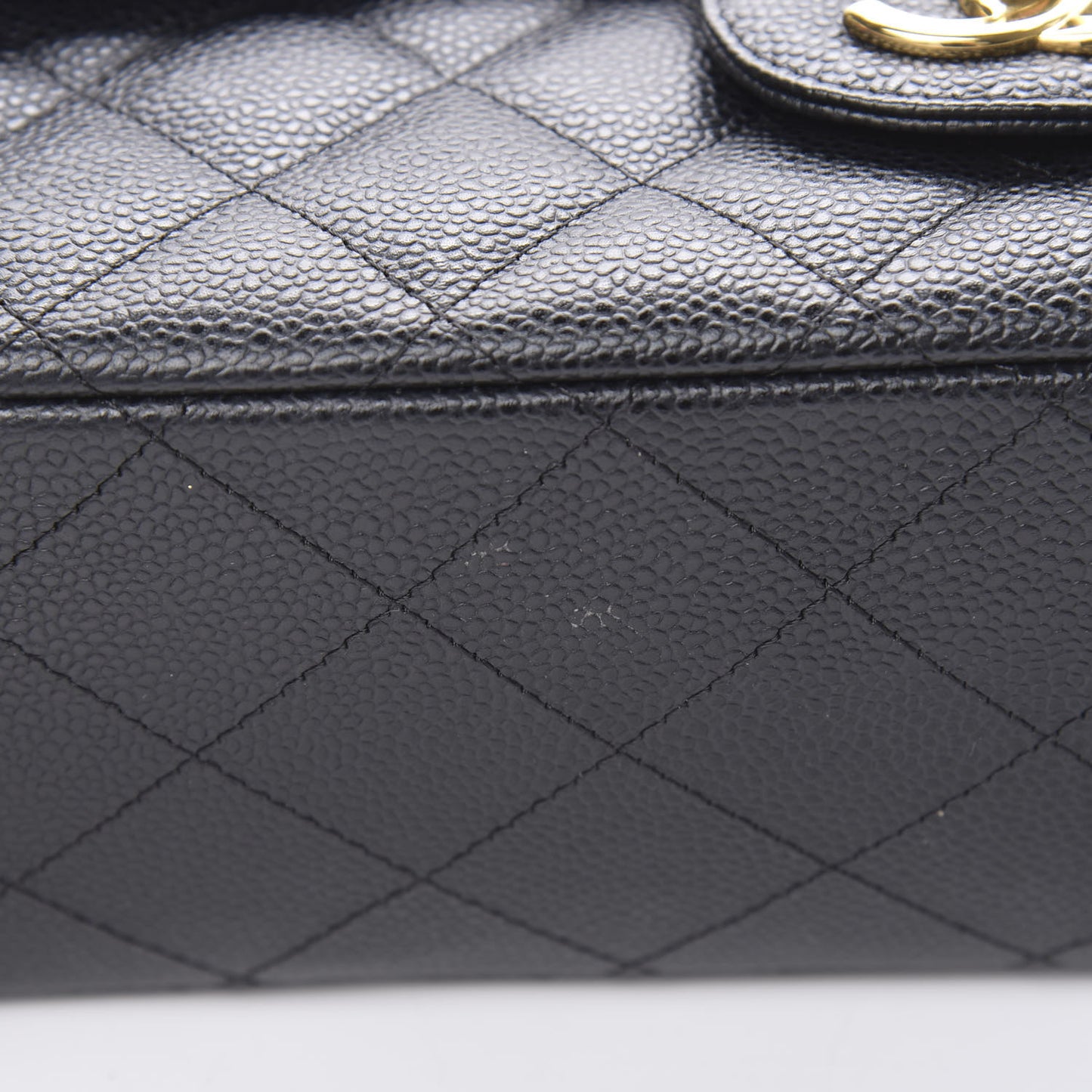 Caviar Quilted Maxi Double Flap Black