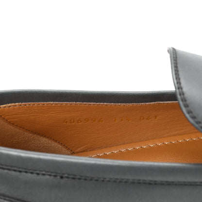 Gucci Calfskin Horsebit Mens Jordaan Loafers 11.5 Graphite Grey 9 of 10