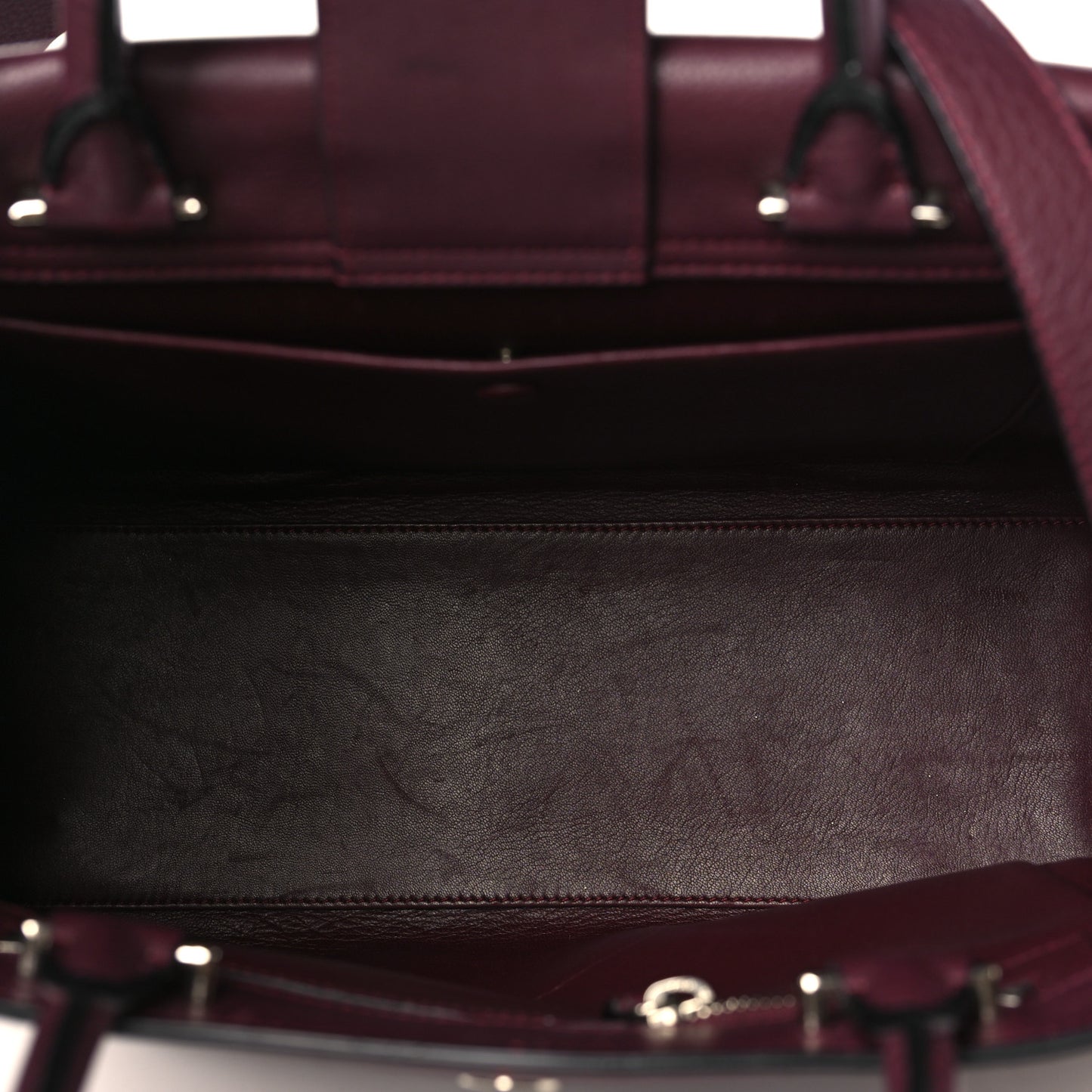 Calfskin Obsedia Satchel Burgundy