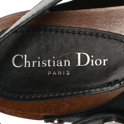 Christian Dior Calfskin Diorquake 20mm Slingback Clogs 40 Black 7 of 8