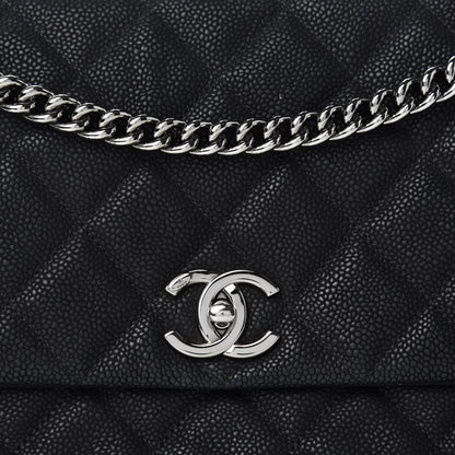 Chanel Iridescent Caviar Quilted Medium Lady Pearly Flap Black 11 of 11