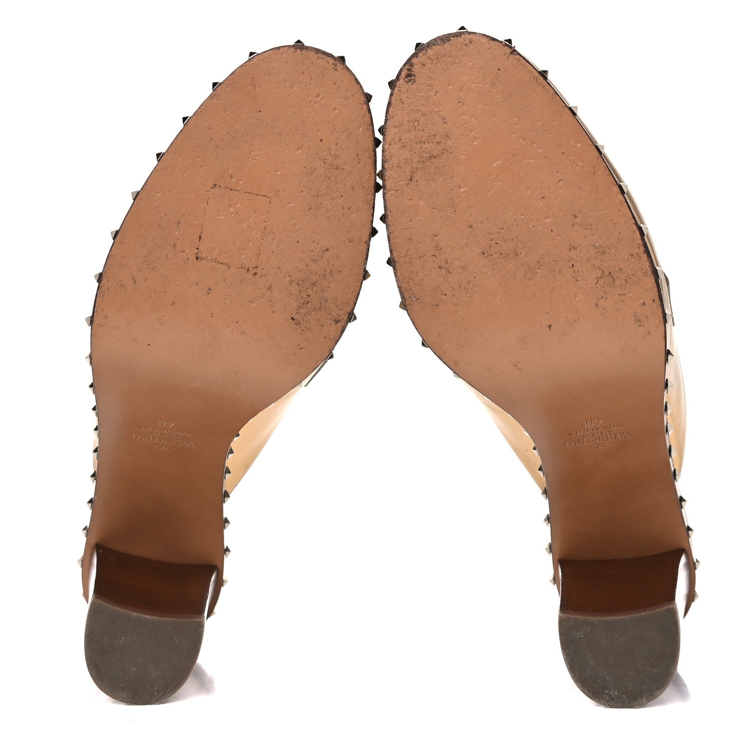 Valentino Garavani Nappa Soul Rockstud High Heel Mules 40 Gold 5 of 20