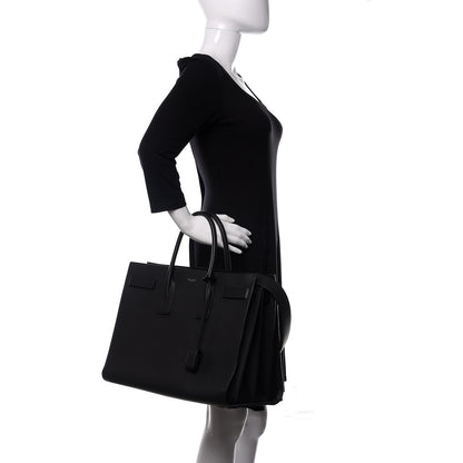 Saint Laurent Grained Calfskin Large Sac De Jour Carryall Black 3 of 10