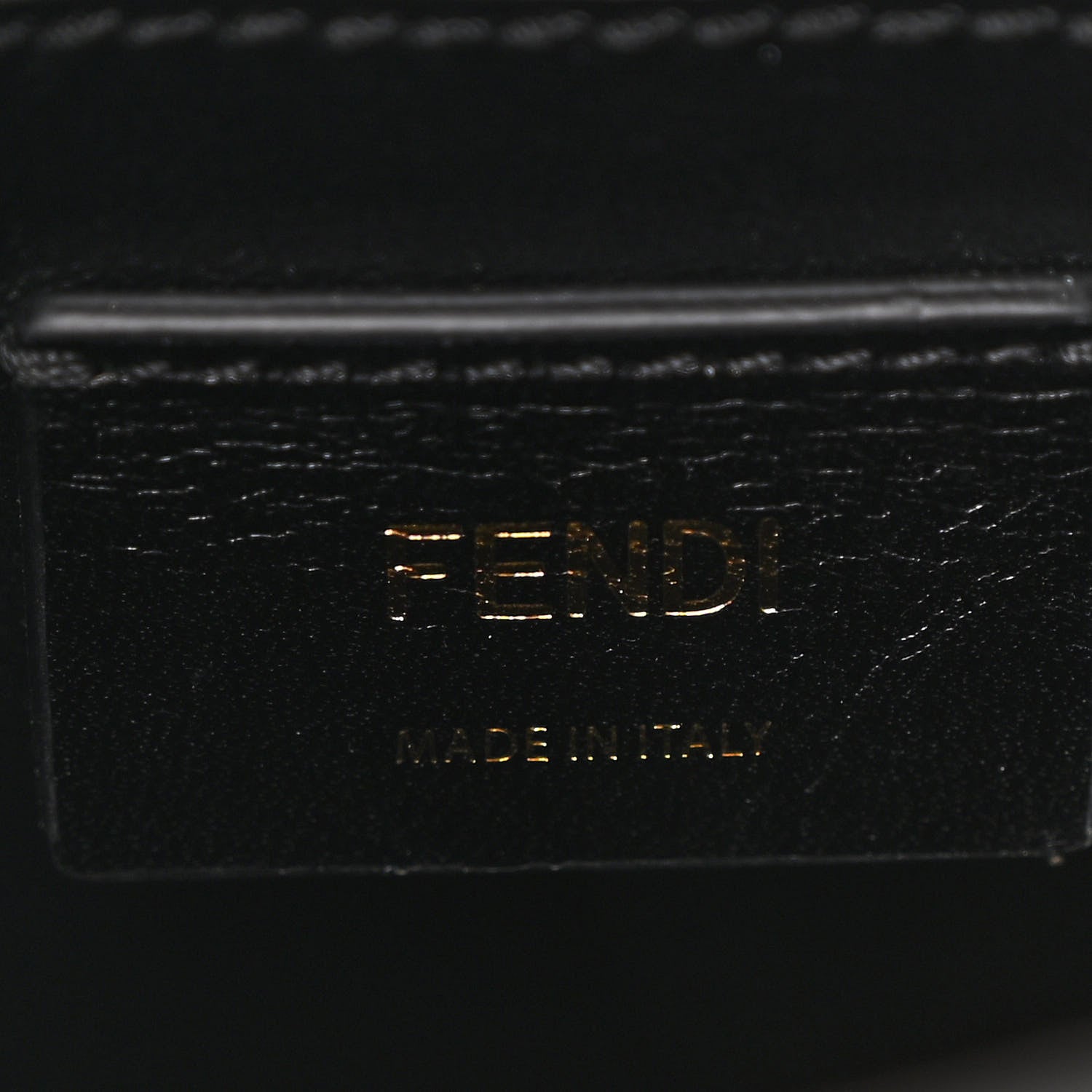 Fendi Vitello Fluffy Logo Small Pack Shopper Tote Yellow Box Black 6 of 11