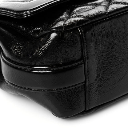 Chanel Crumpled Glazed Lambskin Quilted Small Flap Black 9 of 12